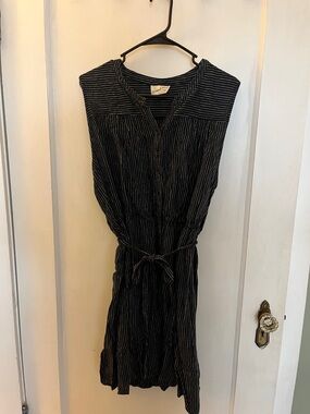 Universal Thread Linen Blend Shirt Dress with Tie (Women’s XL)